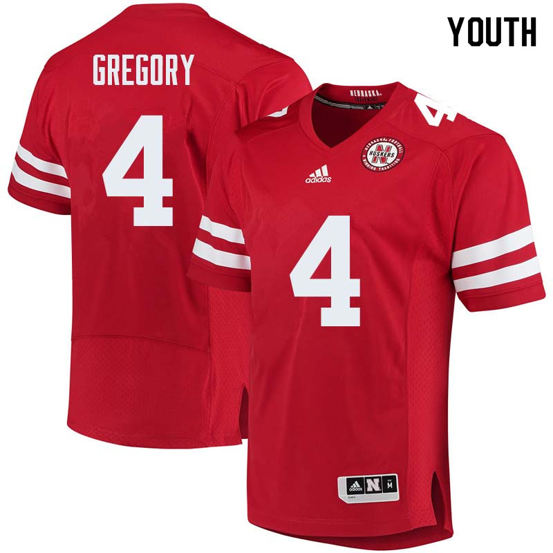 Youth #4 Randy Gregory Nebraska Cornhuskers College Football Jerseys Sale-Red - Click Image to Close